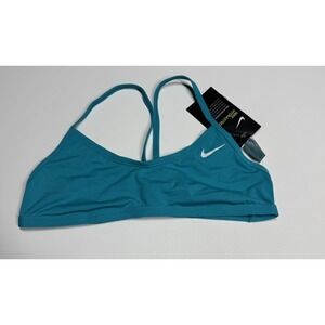 NWT Nike Swim  Neo Hydrastrong Teal Racer Back Bikini Top Sports Bra Athletic M